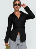Shapeshifter Twist Long Sleeve Shirt Black