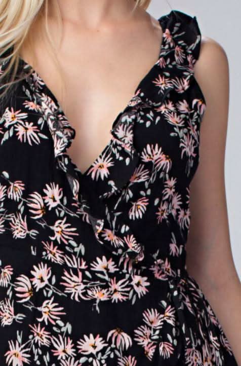 Garden Party Floral Print Ruffle Dress
