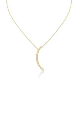 Waning Crystal Crescent Moon Necklace