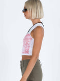 Monlo Top White Pink