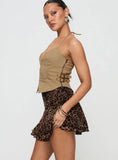 Luned Mini Skirt Leopard Petite