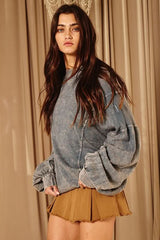 Ellie Charcoal Twist Front Sweatshirt