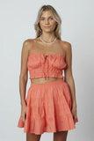 Evelyn Peach Two Piece Mini Dress
