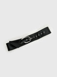 Sirena Faux Leather Belt Black Silver