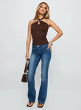 Evandar Hardware Detail Halter Top Brown