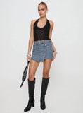 Denis Mini Denim Skirt Light Blue