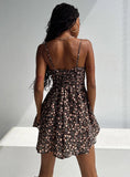 Barrett Mini Dress Brown Floral