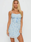 Valencia Mini Dress Blue Floral