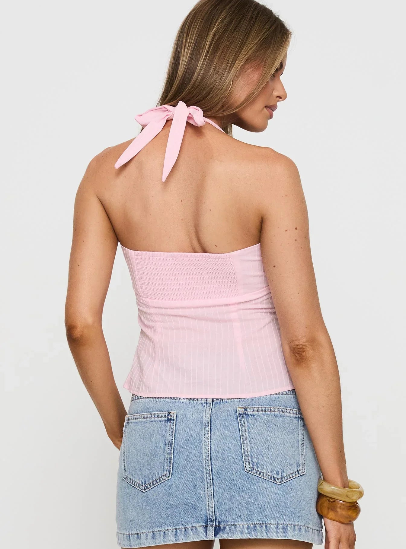 Isabetta Halter Top Pink Petite