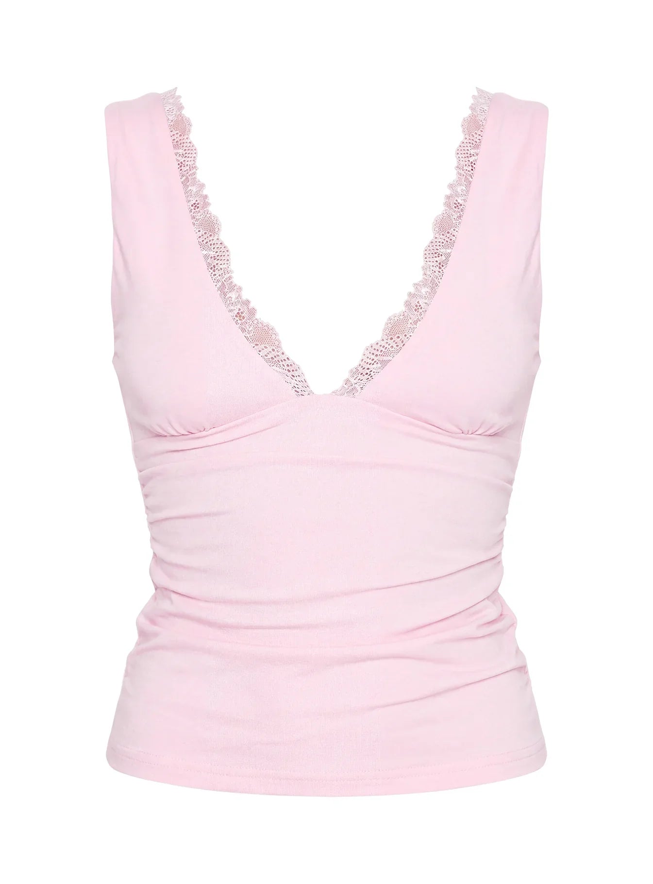 Zespri Lace Jersey Top Pink