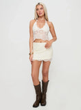 Lumache Lace Mini Skirt Cream