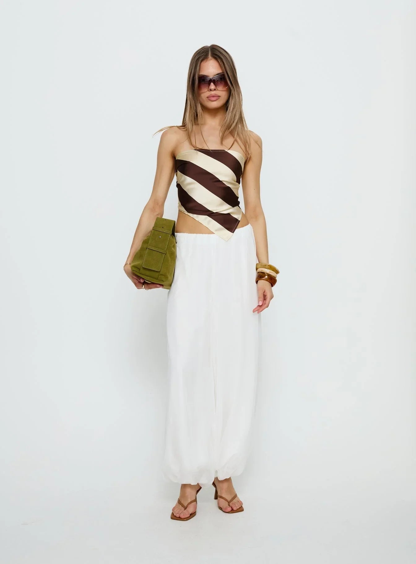 Mirosa Balloon Leg Pants White