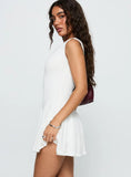 Writing Vows One Shoulder Mini Dress White