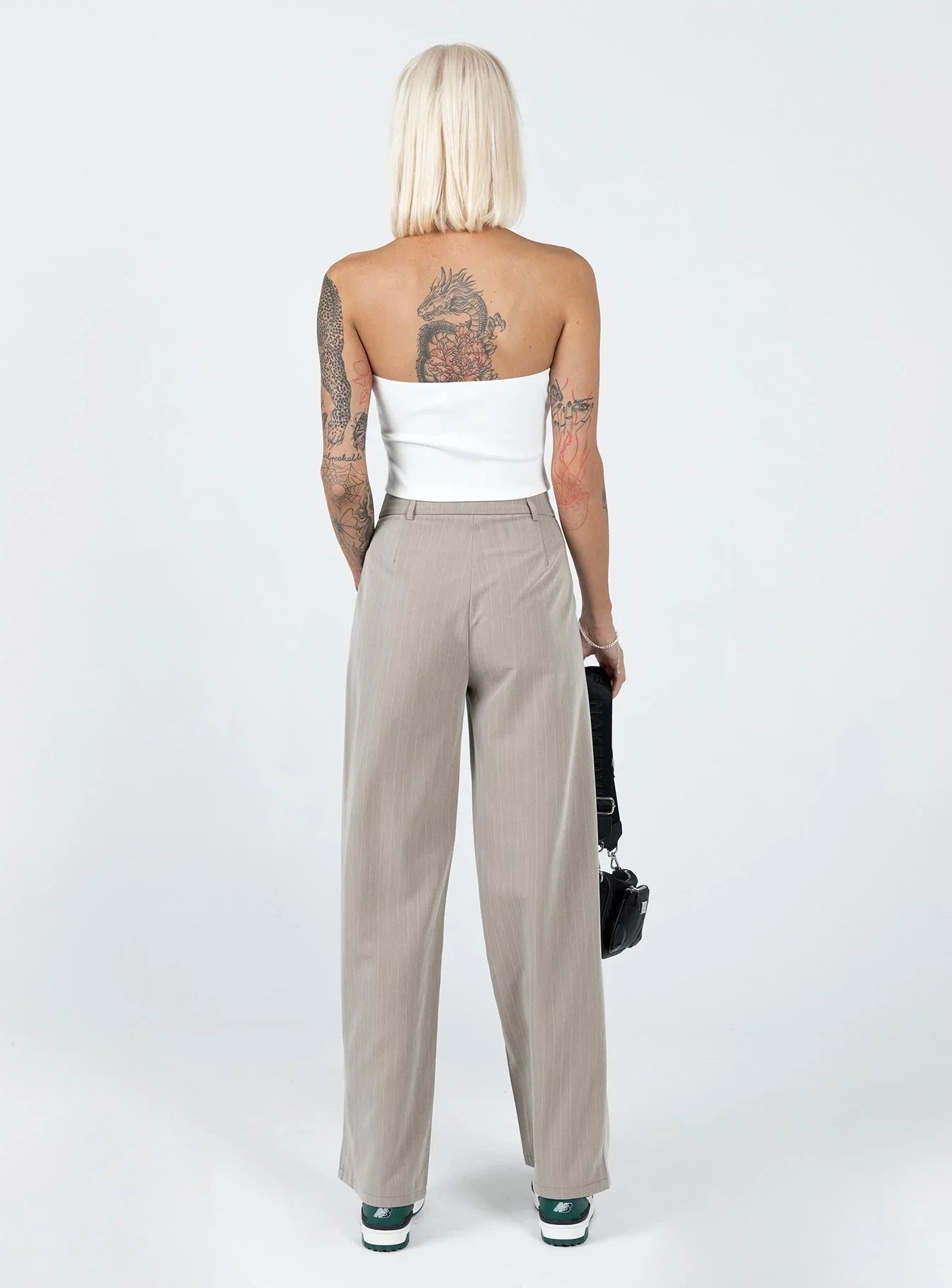Archer Pants Pinstripe Beige