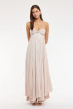 Willow Champagne Strapless Maxi Dress