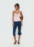 Maralyne Satin Corset Top Soft Pink