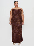 Knox Maxi Dress Chocolate Paisley Curve