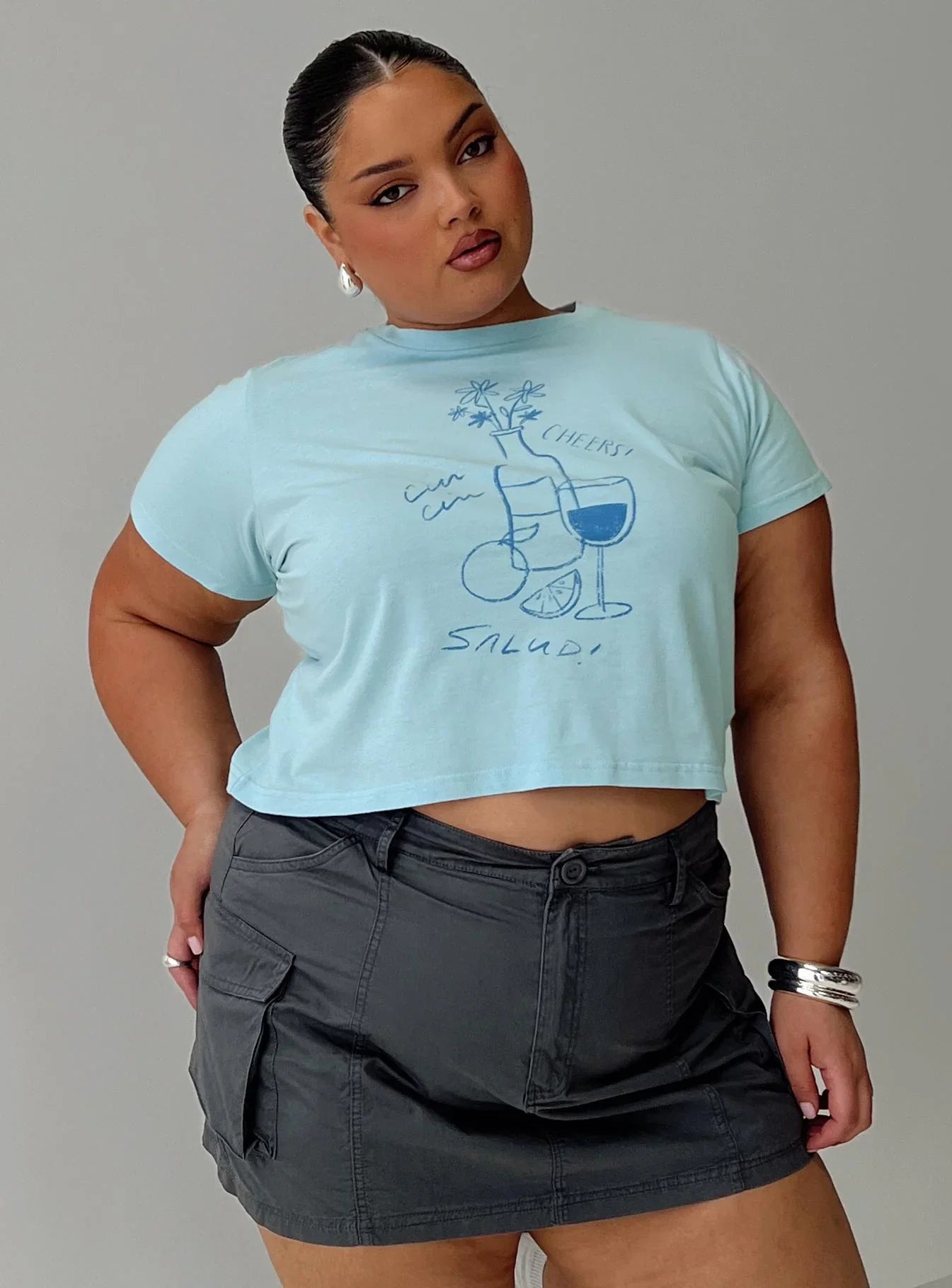 Cheers To You Tee Blue Curve