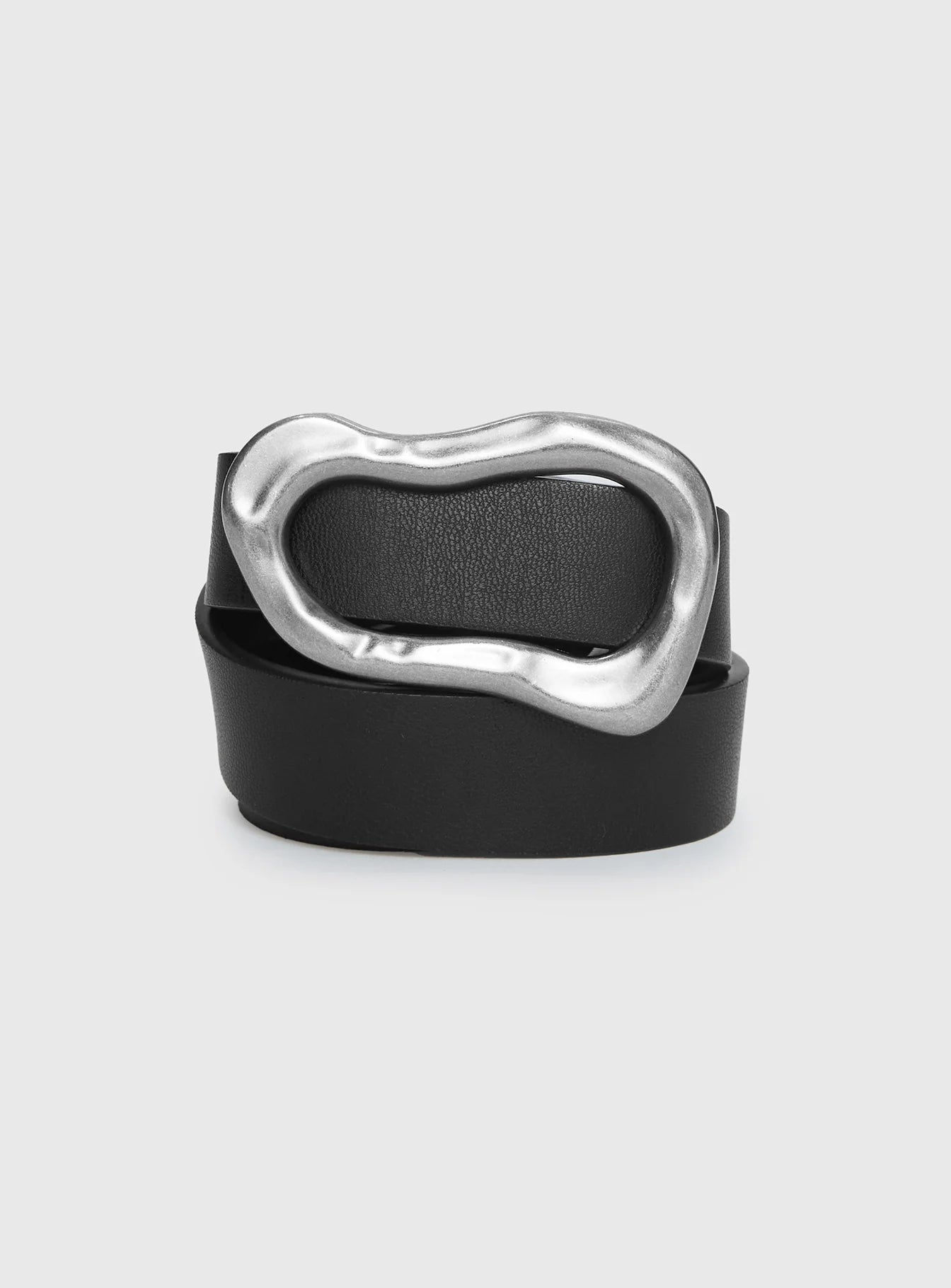 Leto Belt Black Silver
