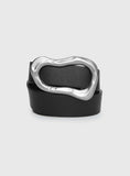 Leto Belt Black Silver