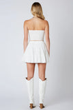 Vanessa White Tiered Mini Skirt