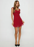 Beacall Mini Dress Red Polka Dot