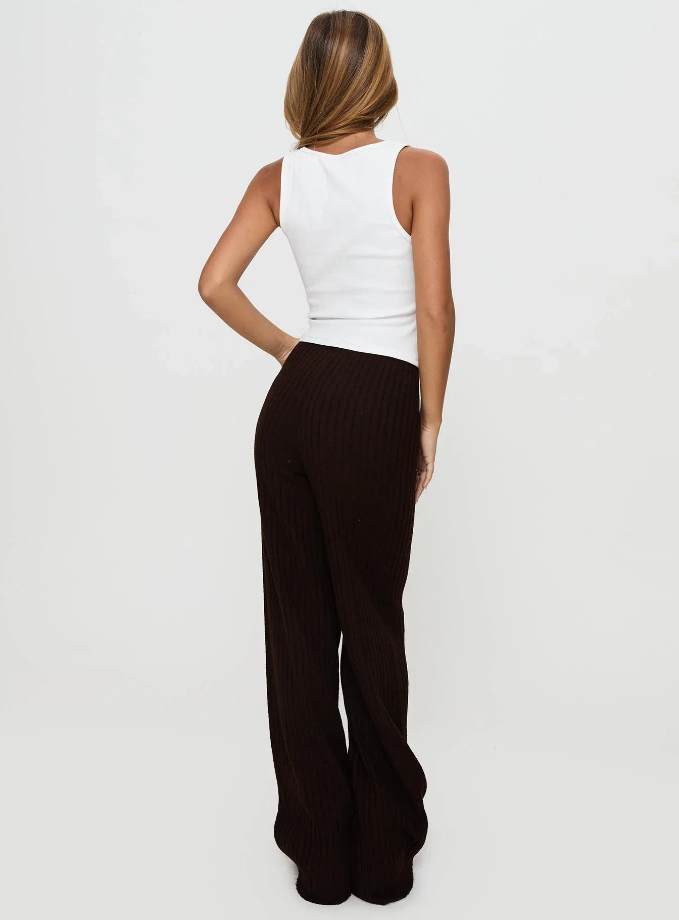 Montana Knit Pants Chocolate Brown