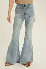 Reaching For The Stars Medium Wash High Rise Flare Jeans