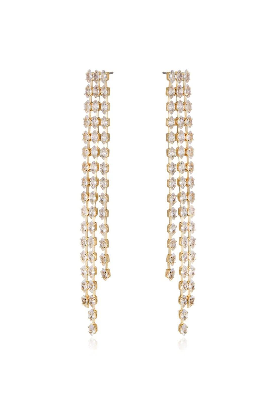 Ettika Fan Out Crystal Dangle Earrings