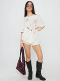 Hawaii Locale Oversized Graphic Tee Marshmellow