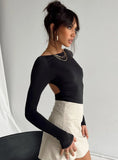 Gatewood Long Sleeve Bodysuit Black