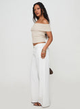 Vendi Low Rise Pant White