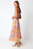 Olivia Pink Floral Midi Dress