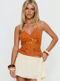 Makaria Sequin Cami Top Orange