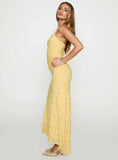 Starlights One Shoulder Maxi Dress Lemon