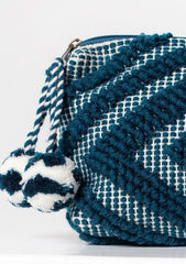Leila Blue Diamond Motif Makeup Bag