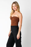 Becca Brown Twist Knot Tube Top