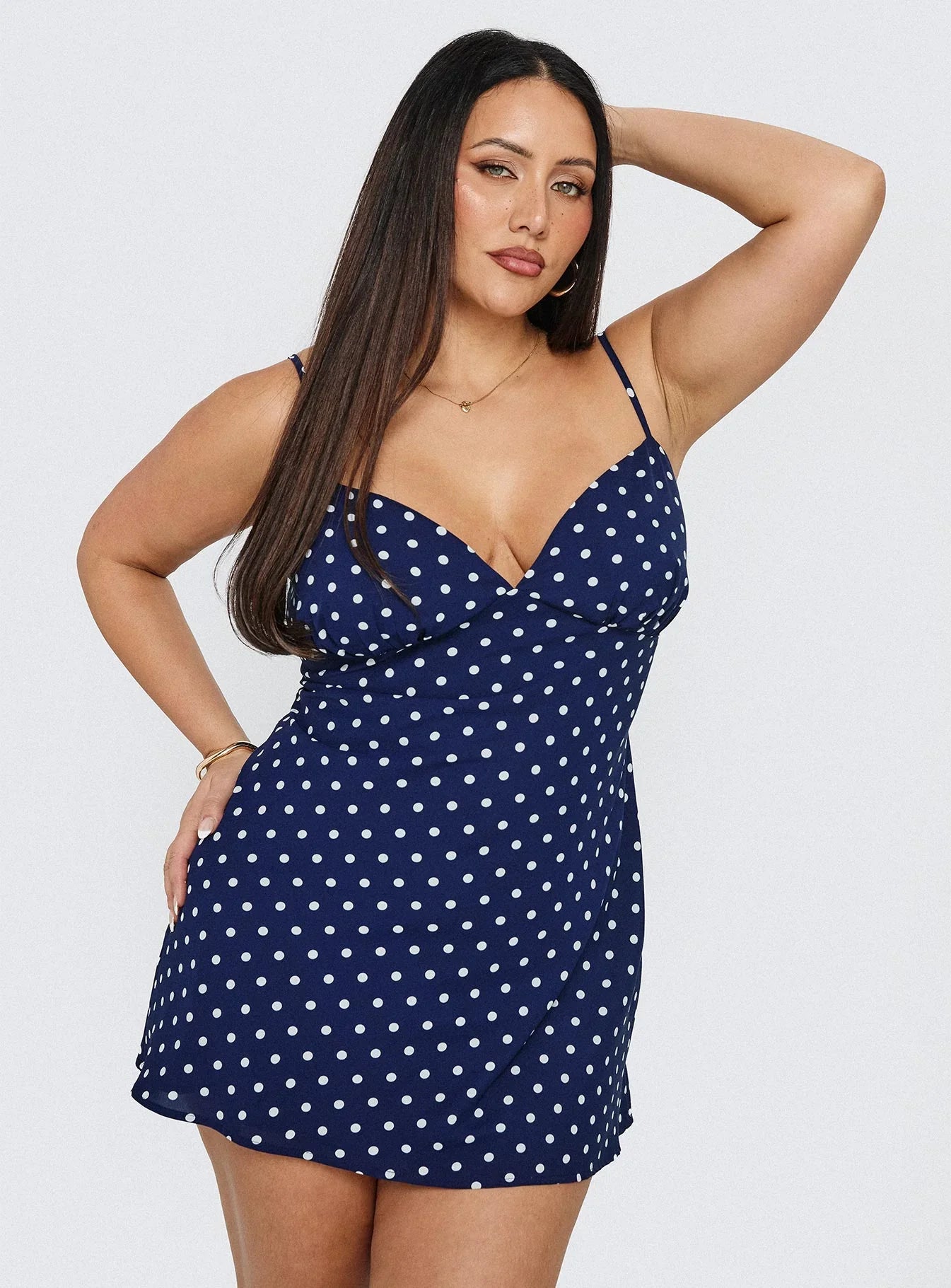 Chara Mini Dress Navy Curve