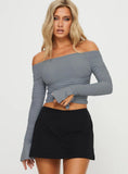 Moreno Off The Shoulder Top Blue