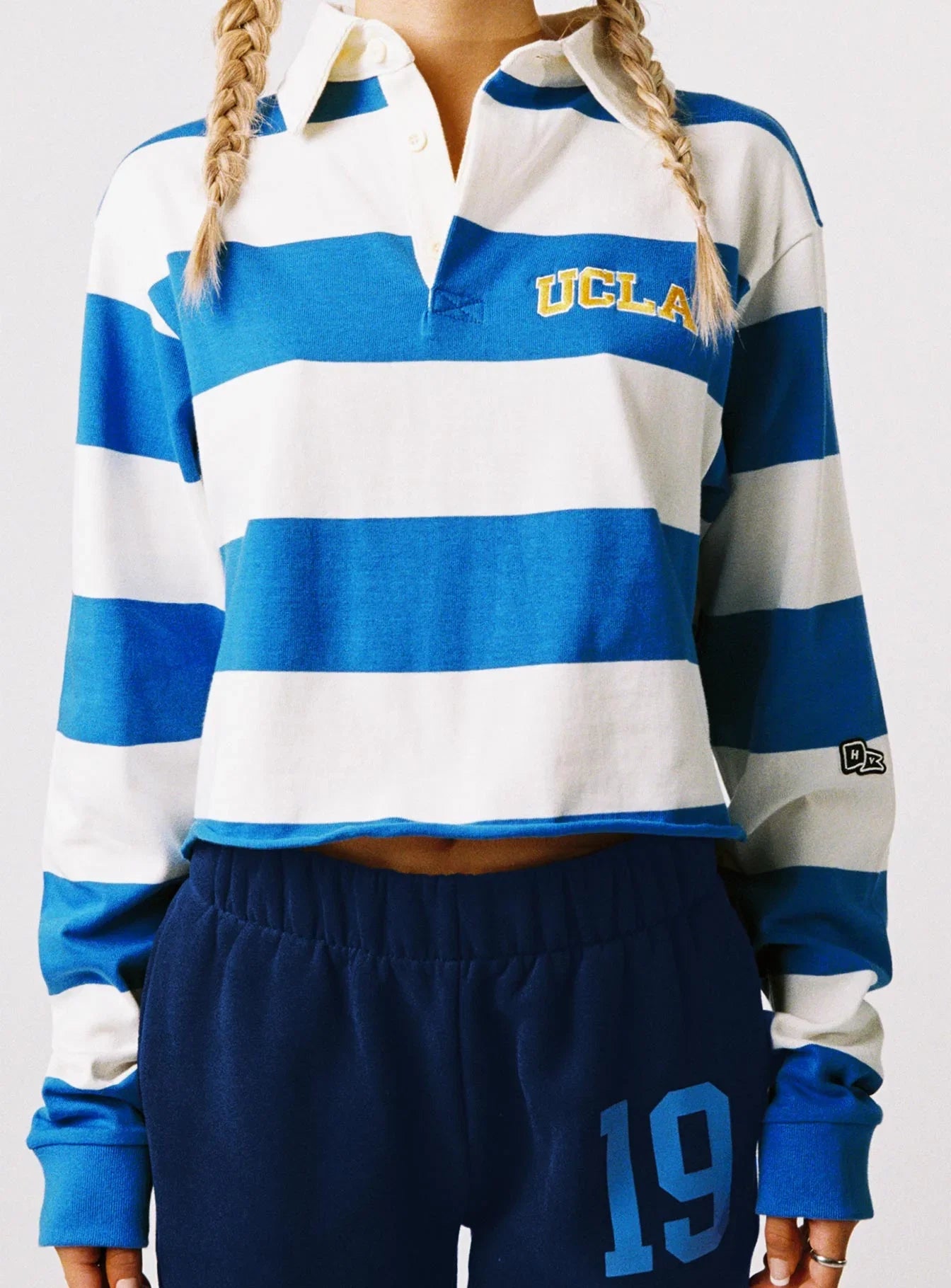UCLA Rugby Polo Blue White