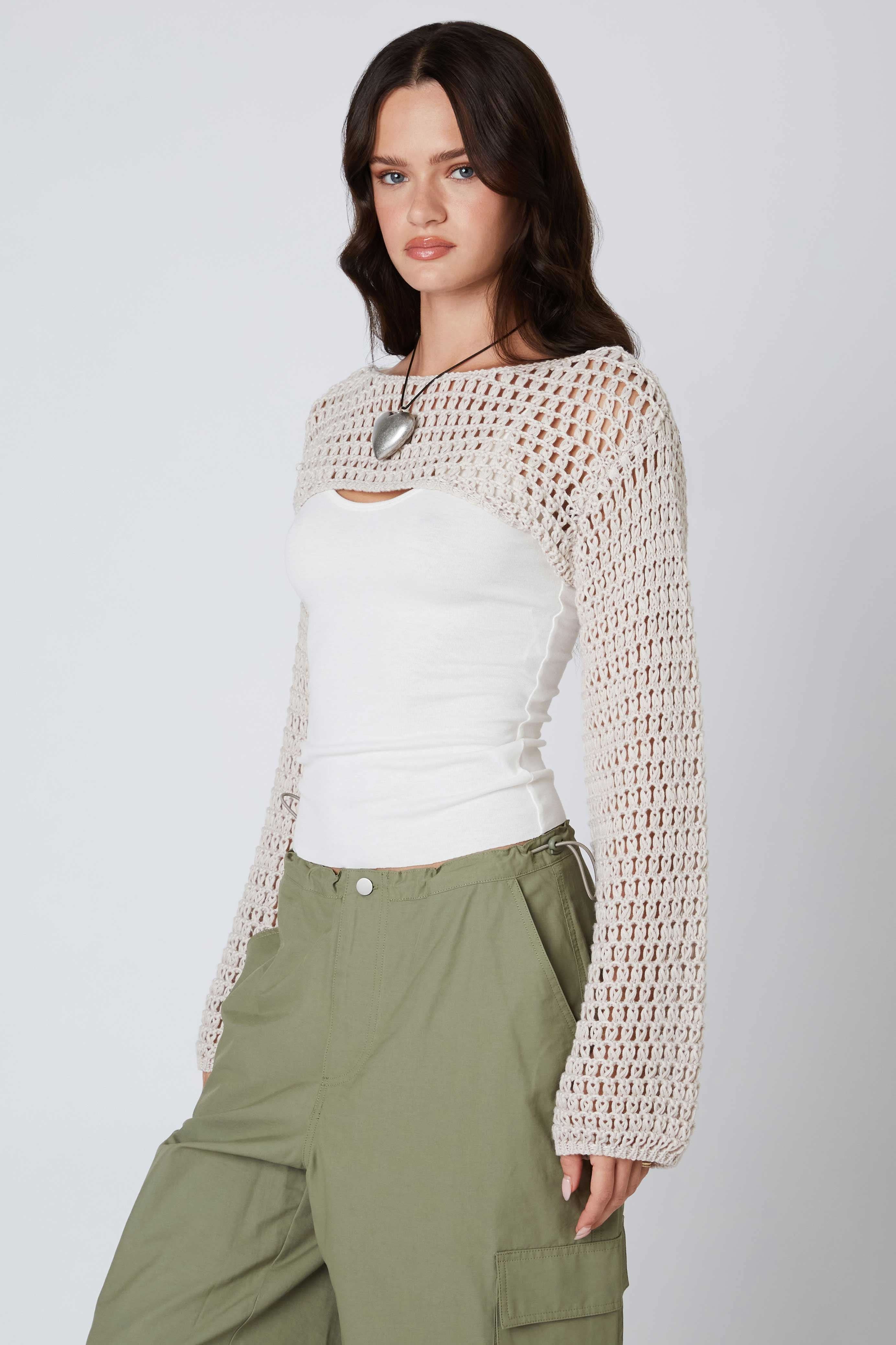 Savannah Stone Crochet Shrug