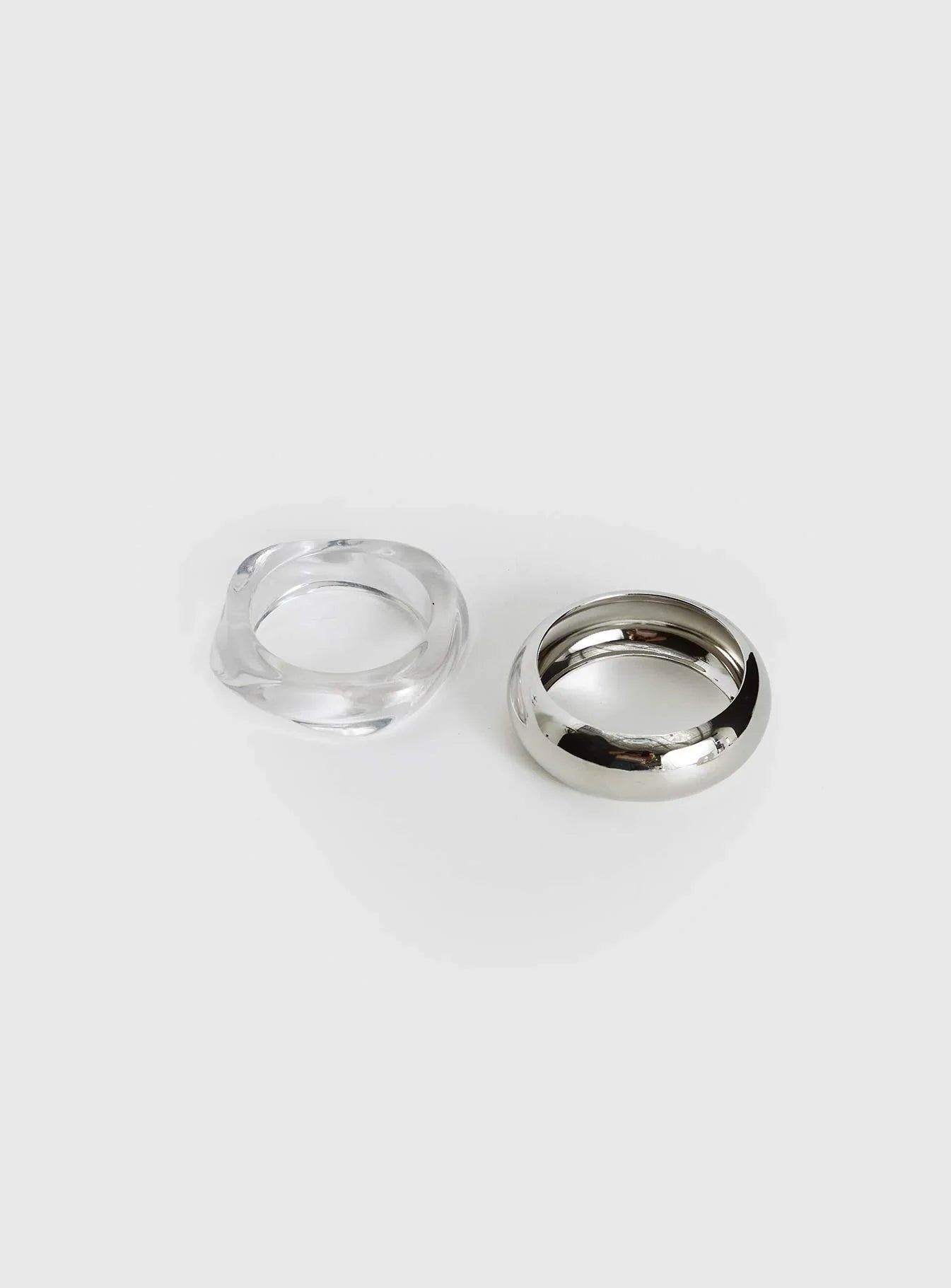 Dayla Resin Cuff Pack Silver Clear