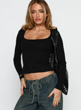Baseline Rib Long Sleeve Top Black