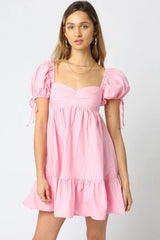 Jessie Light Pink Babydoll Mini Dress