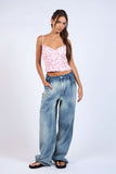 Allie Pink Floral Bustier Cami Top