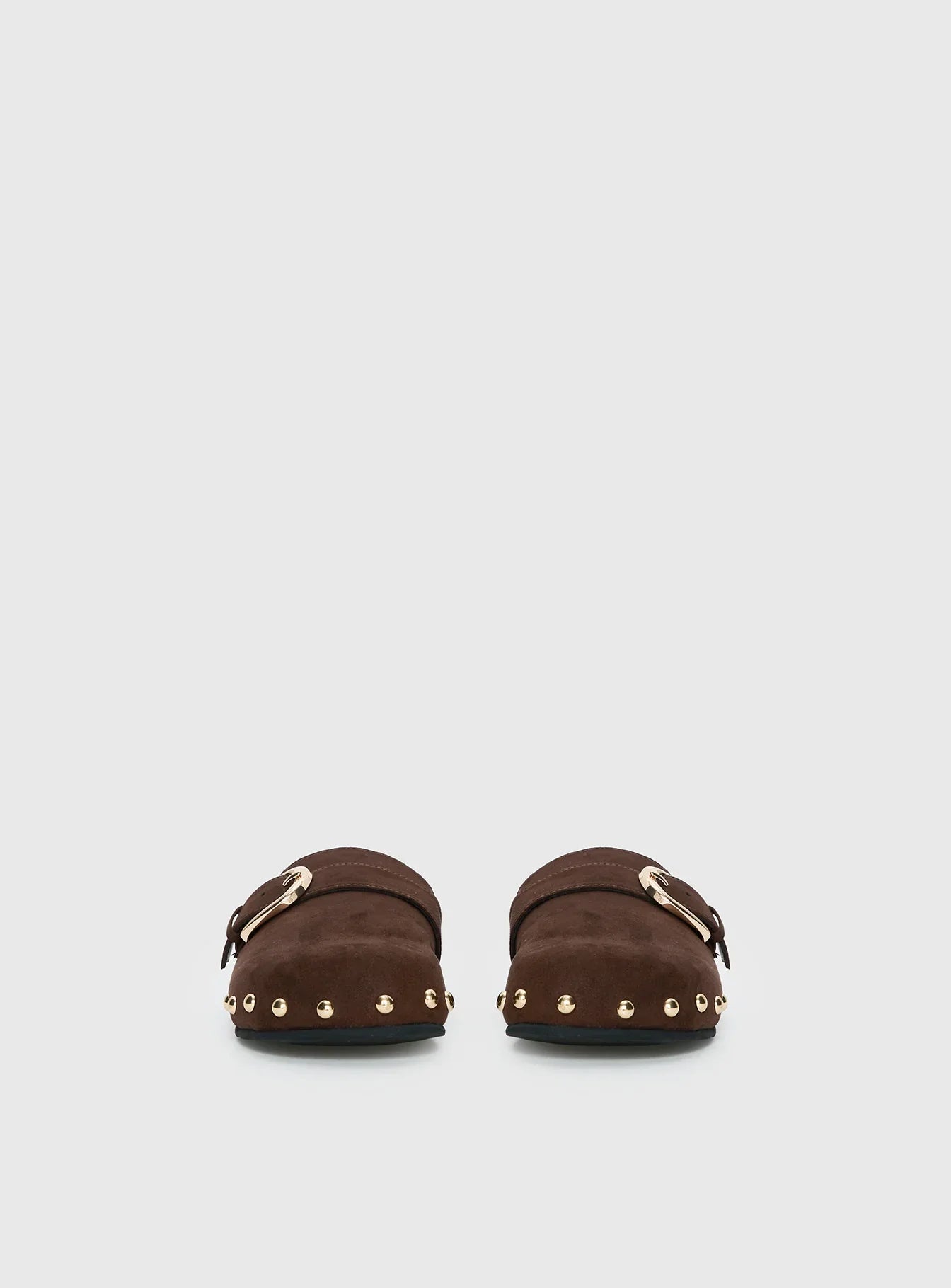 Way Life Goes Stud Detail Clogs Chocolate