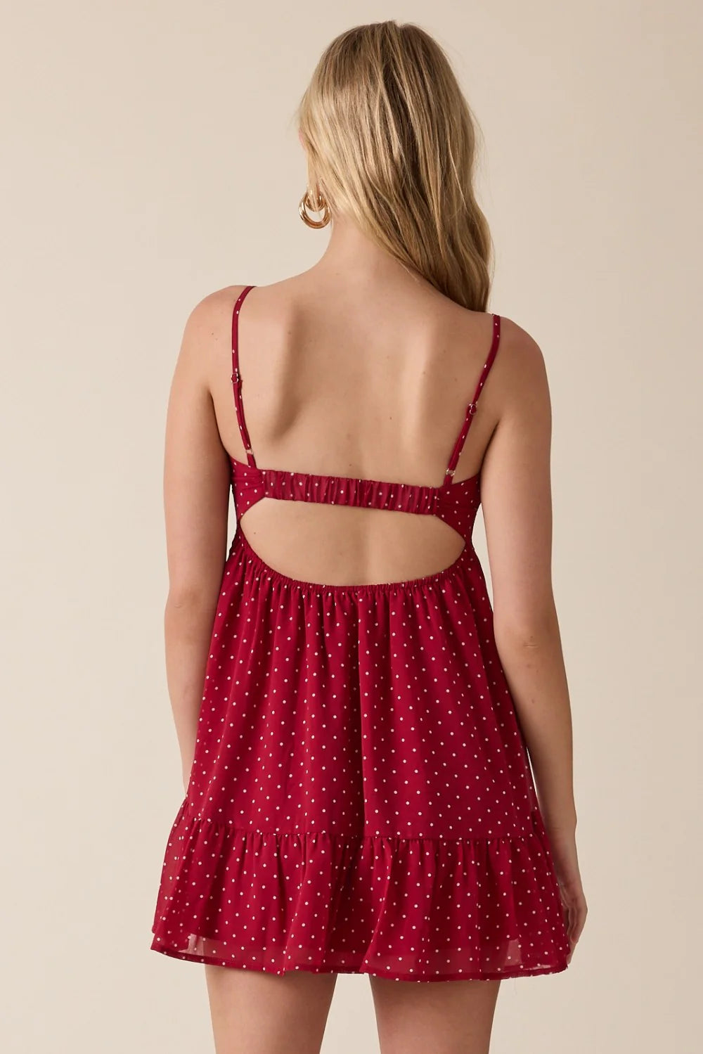 Gracie Red Polka Dot Cami Mini Dress