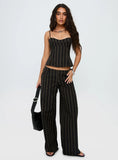 Kierstyn Corset Set Black Stripe Tall