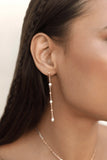 Ettika Double Piercing Freshwater Pearl Earrings