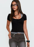 Orelie Layered Knit Top Multi